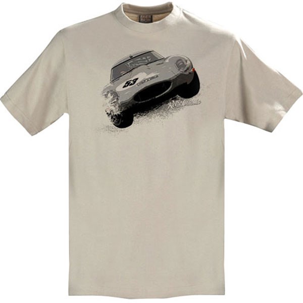 Gritty Marques Jaguar E-type T-Shirt Sand - click to enlarge