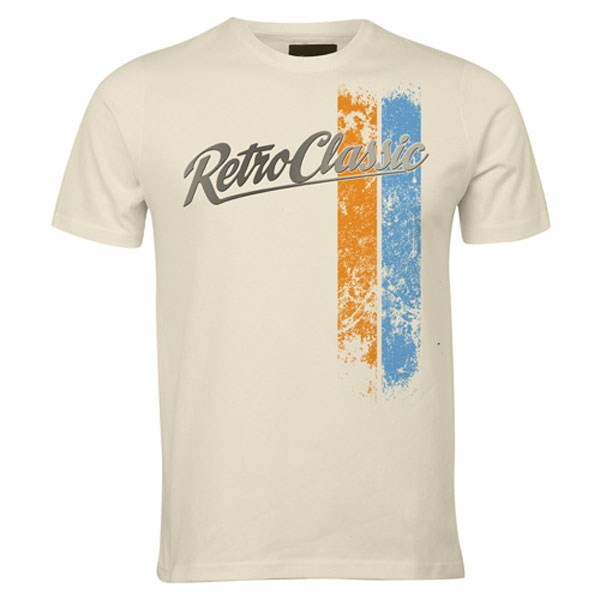 Racing Stripes Orange/Blue T-Shirt Sand - click to enlarge