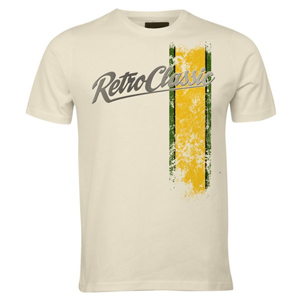 Racing Stripes Green/Yellow T-Shirt Sand - click to enlarge