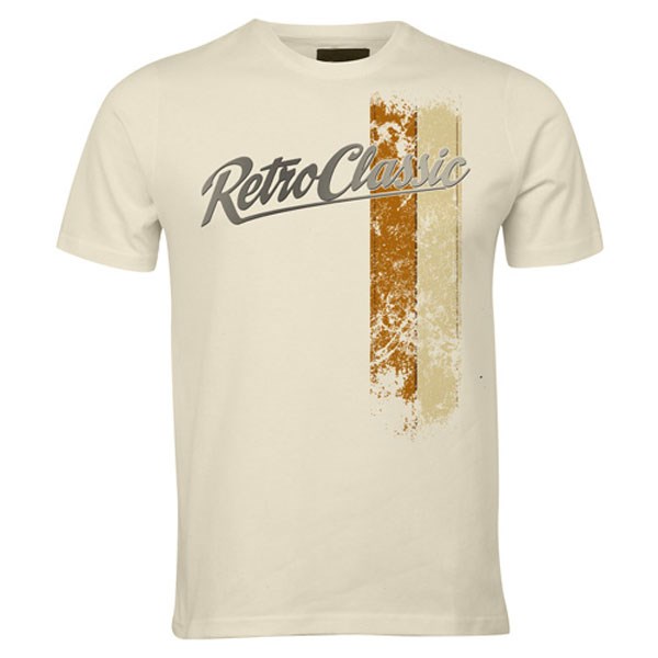 Racing Stripes Brown/Natural T-Shirt Sand S-XXL - click to enlarge