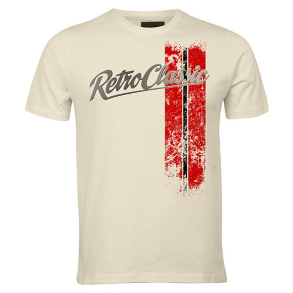 Racing Stripes Red/Black T-Shirt Sand - click to enlarge