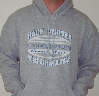 Live2Race Race Proven Hoodie Grey - click to enlarge