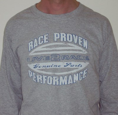 Live2Race Race Proven Long Sleeve T Shirt Sport Grey - click to enlarge