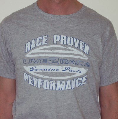 Live2Race Race Proven T Shirt Sport Grey - click to enlarge
