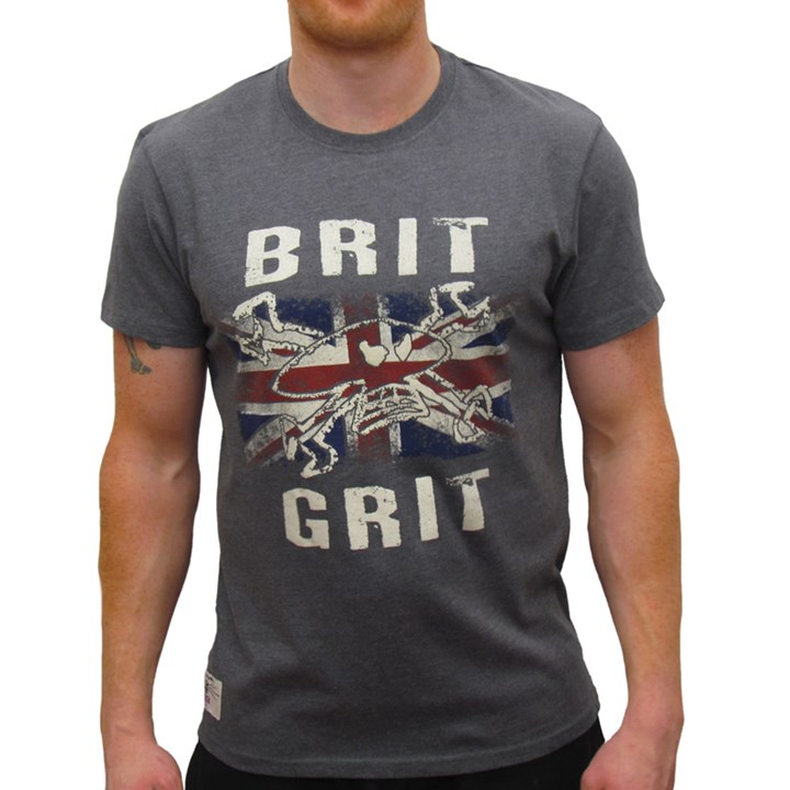 Brit Grit (Mens) Graphite T-Shirt - click to enlarge