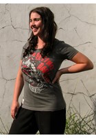 Connor Cummins The Flying Barista Ladies T-Shirt Graphite