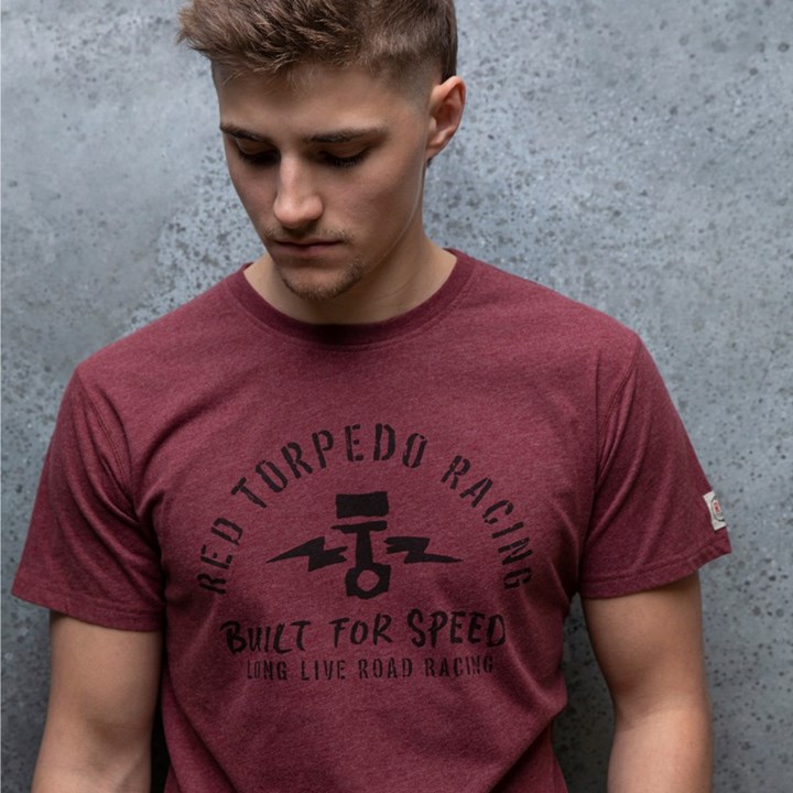 Red Torpedo Piston Bolt Burgundy T-Shirt  - click to enlarge