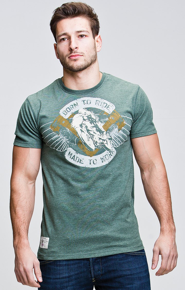 Made To Work (Mens) Racing Green T-Shirt - click to enlarge