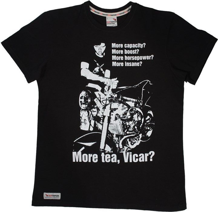 Guy Martin More Tea Vicar Ladies T Shirt Black Large Duke Video