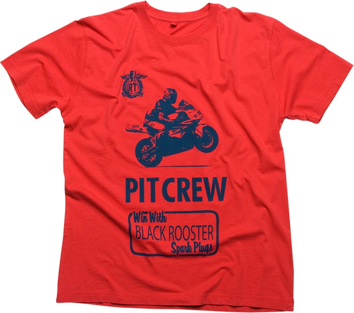 Primo Retro Pit Crew T Shirt Red - click to enlarge