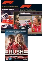 Rush DVD, Grand Prix Hero Hunt and Grand Prix Hero Lauda 3 DVD Set