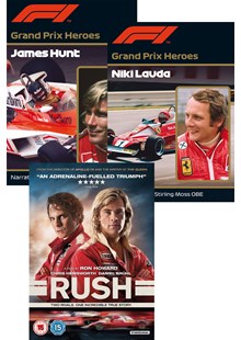 Rush DVD, Grand Prix Hero Hunt and Grand Prix Hero Lauda 3 DVD Set