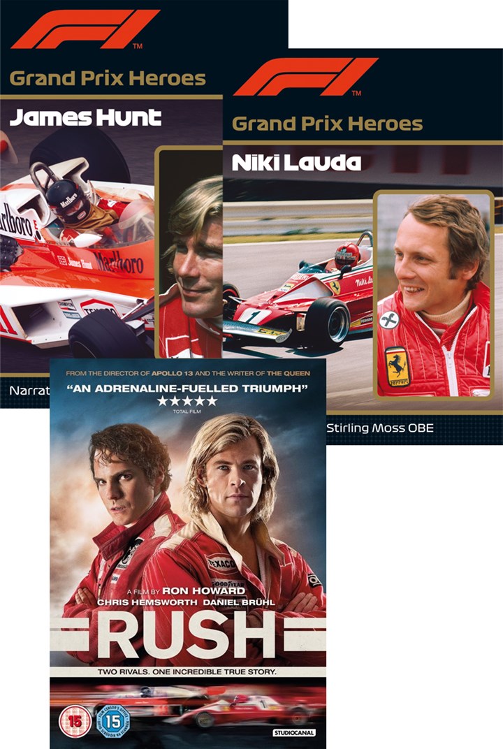 Rush DVD, Grand Prix Hero Hunt and Grand Prix Hero Lauda 3 DVD Set