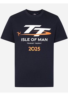 Isle of Man TT Races Signature Logo T-Shirt, Navy