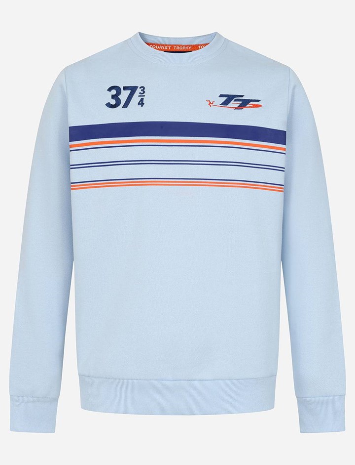 Isle of Man TT Races Sweat Shirt, Light Blue - click to enlarge