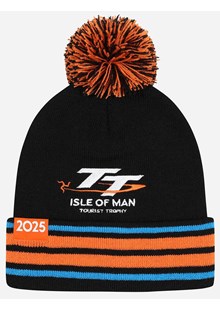 Isle of Man TT Races Bobble Hat, Black