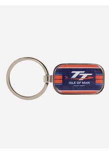 Isle of Man TT Races Navy Keyring