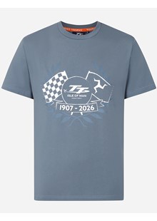 Isle of Man TT Races 1907 to 2026 T-shirt Grey