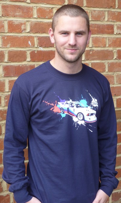 320i Adult T Shirt Long Sleeve Navy - click to enlarge