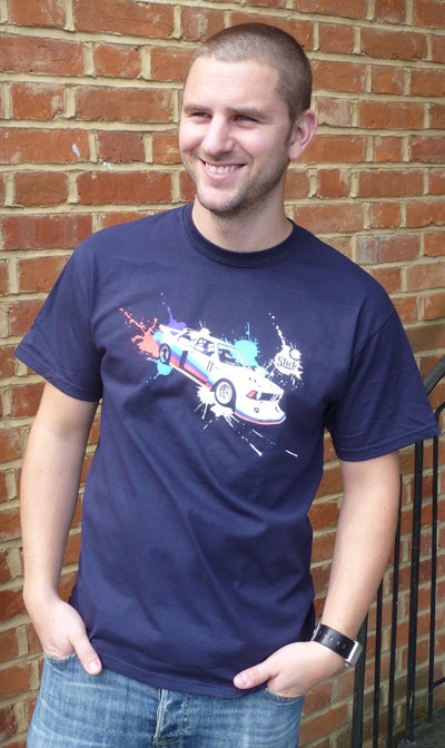 320i Adult T Shirt Navy  - click to enlarge