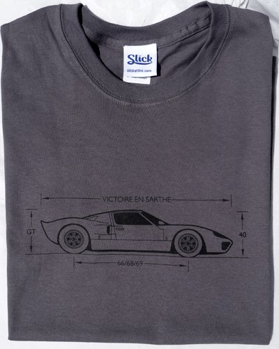 GT40 Adult T Shirt Charcol - click to enlarge