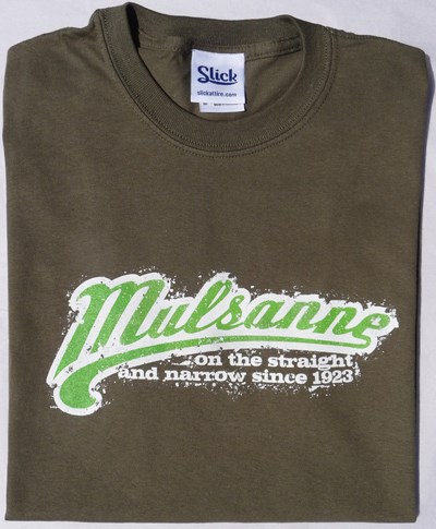 Mulsanne Adult Fitted T Shirt Olive Green - click to enlarge