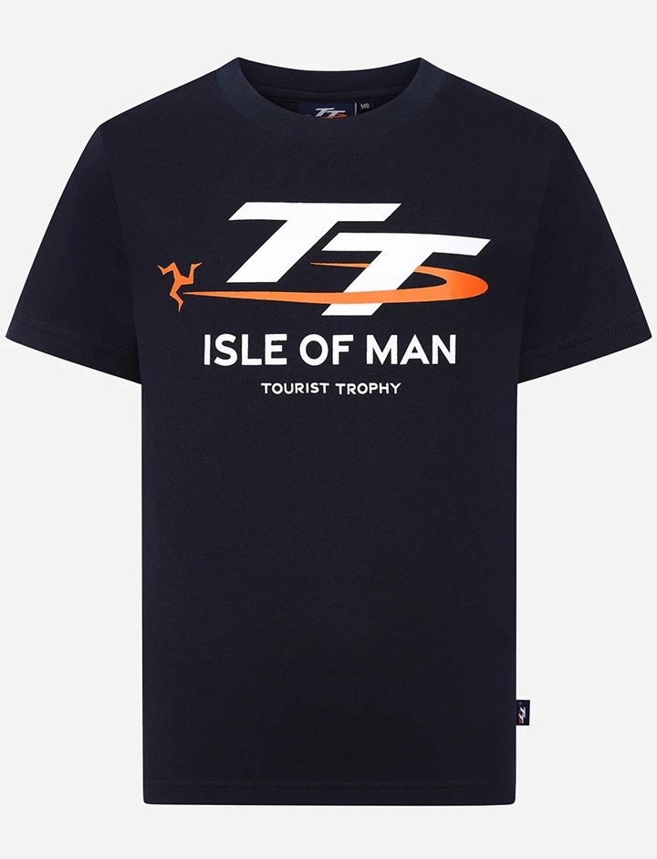 TT Races Signature Logo T-Shirt Kids, Navy - click to enlarge