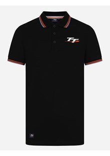 TT Races Signature Checked Polo, Black