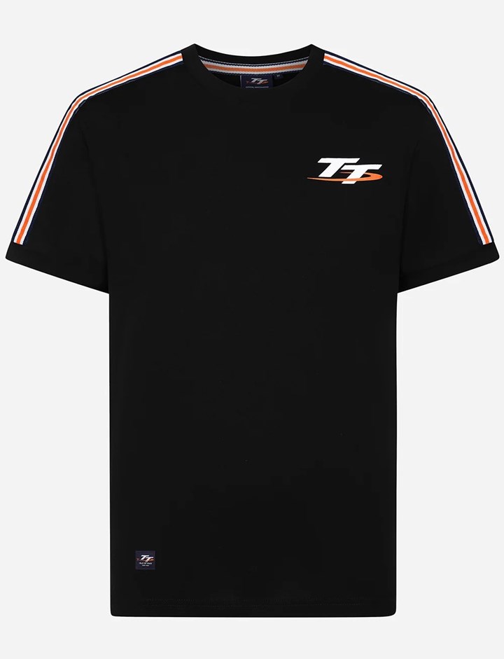 TT Races Signature Tape Detail T-Shirt, Black - click to enlarge