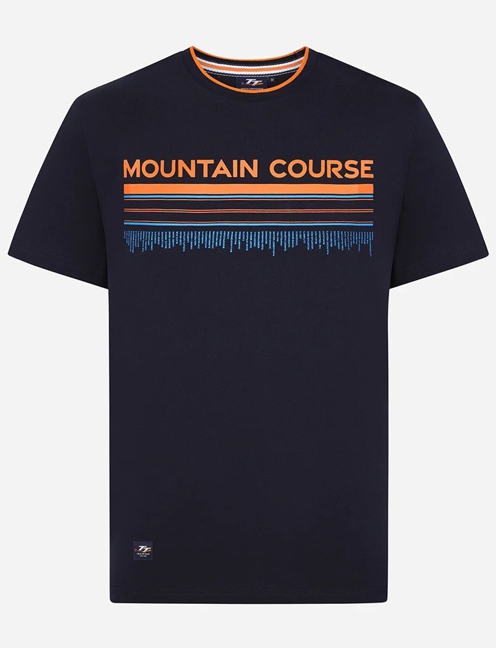 TT Races Mountain Course Wordmark T-Shirt, Navy - click to enlarge