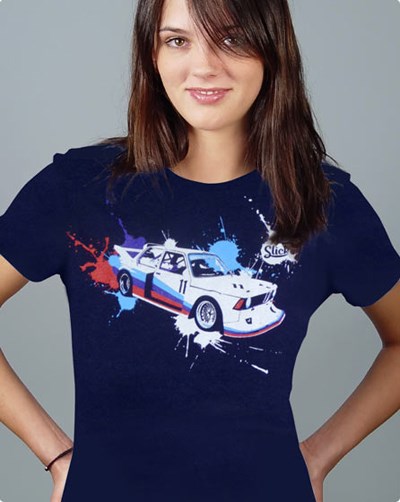 320i Ladies T Shirt Navy - click to enlarge