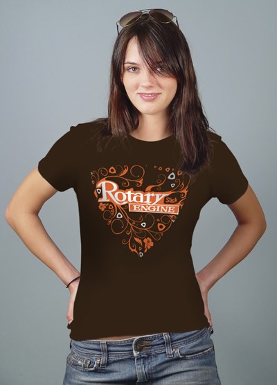 Rotary Ladies T Shirt Chocolate  - click to enlarge