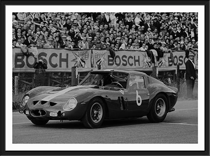 1962 Solitude Ferrari GTO Limited Edition Signed Print