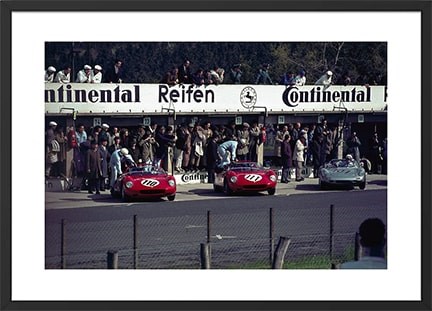 1963 Nurburgring 1000 Kms -Porsche and Ferrari Limited Edition Signed Print