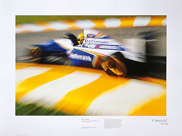 Ayrton Senna Zoom Print Signed