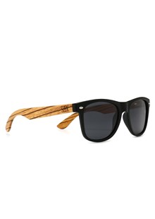 SOEK Balmoral Black frame Black lens Walnut arms