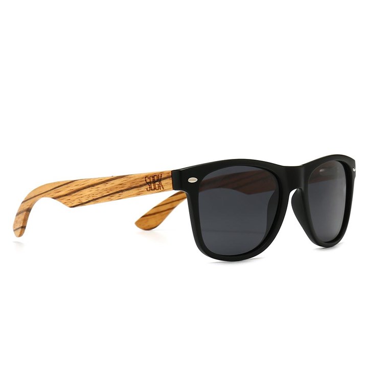 SOEK Balmoral Black frame Black lens Walnut arms