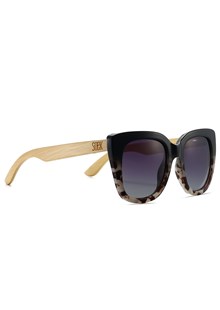 SOEK Riviera Black tortoiseshell frame Black grad lens White maple arms