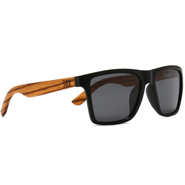 SOEK Dalton Black frame Black lens Walnut arms