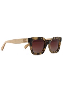 SOEK Zahra Opal Tortoiseshell Brown grad lens White maple arms