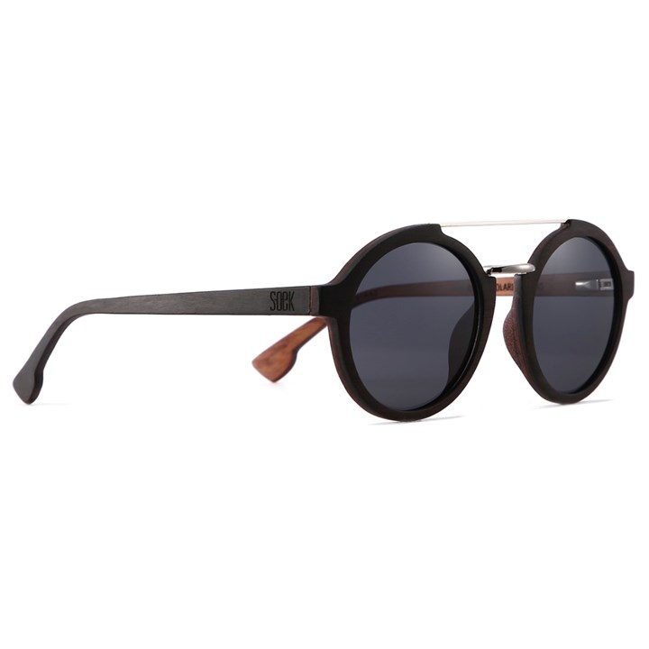 SOEK Lennox Maple & rosewood Frame Black lens Maple & rosewood arms