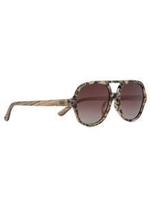 SOEK Billy Opal tortoiseshell frame Black grad lens Walnut arms