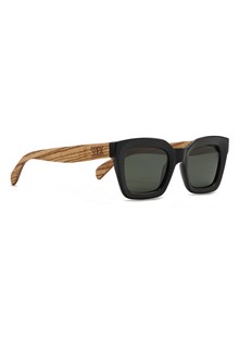 SOEK Zahra Midnight black frame Khaki lens Walnut arms