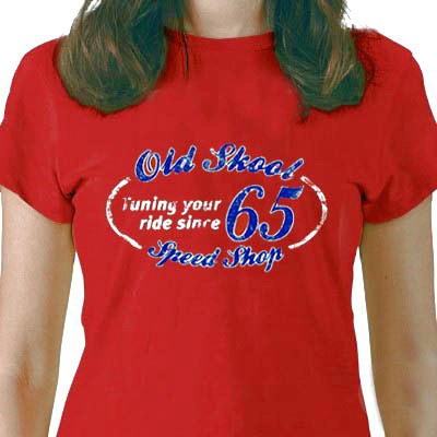 Speed Shop Ladies Slim Fit T-Shirt Red - click to enlarge