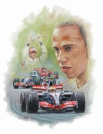 Rising Star - Lewis Hamilton Ltd Edition Print.