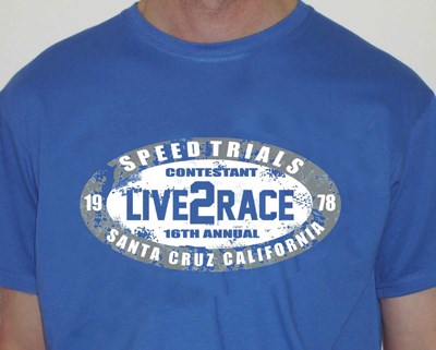 Speed Trials T Shirt Blue - click to enlarge