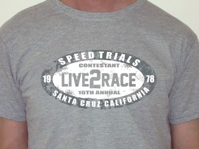 Speed Trials T Shirt Sports Grey - click to enlarge