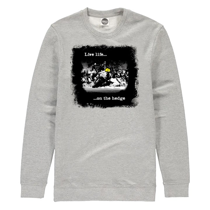 Live Life on the Hedge Sweatshirt Heather Grey - click to enlarge