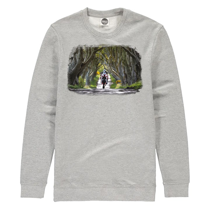Michael Dunlop Dark Hedges Sweatshirt Heather Grey - click to enlarge