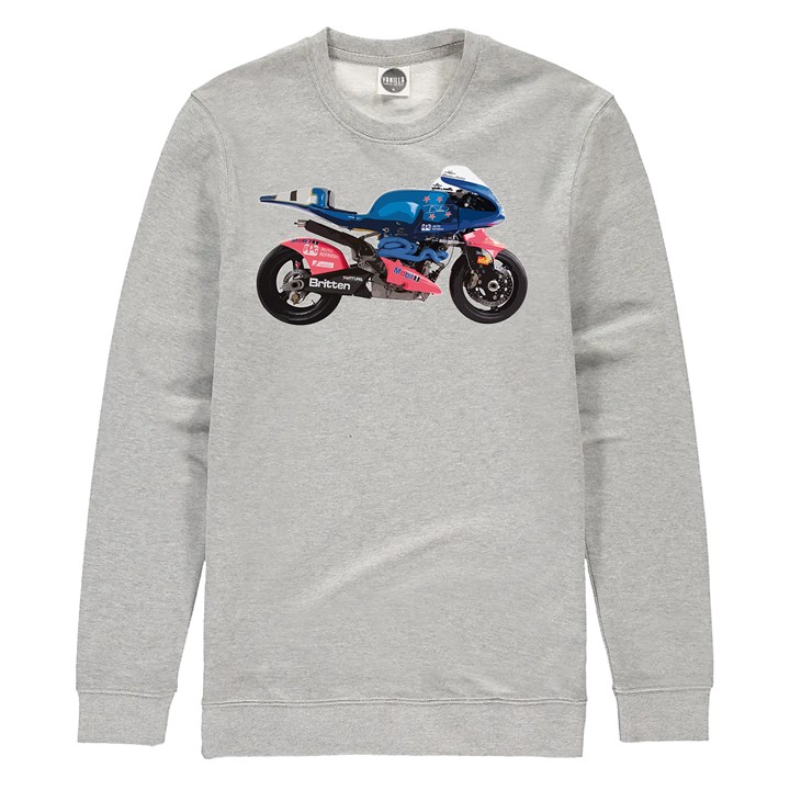 Britten V1000 Sweatshirt Heather Grey - click to enlarge